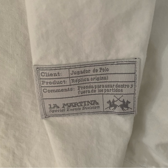 La Martina Saddlery Argentine Ruby Polo Button Down Embroidered Shirt - Picture 8 of 8